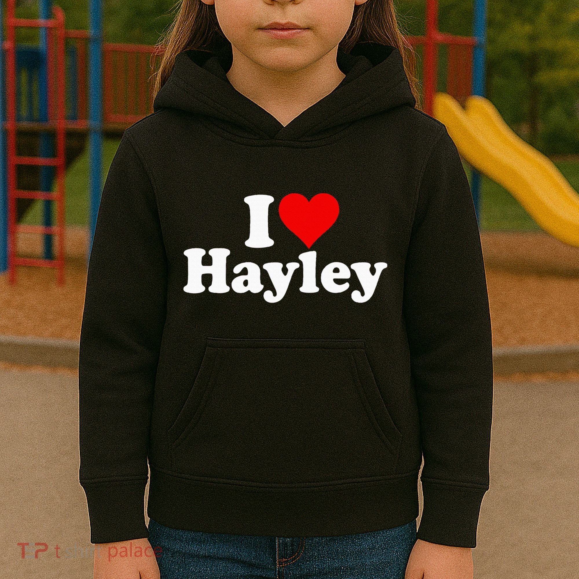 I Love Heart Hayley Kids Hoodie