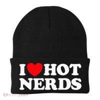 I Love Hot Nerds Funny Geek Science Gamer Smart Thinker Fan Beanie thumb 0