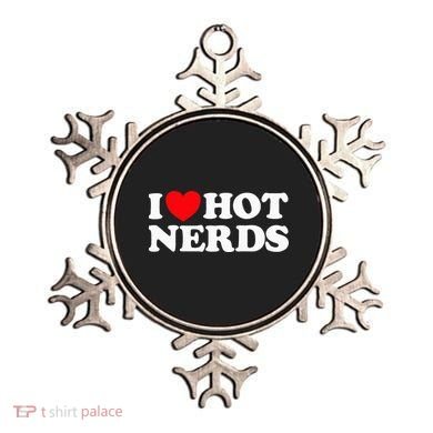 I Love Hot Nerds Funny Geek Science Gamer Smart Thinker Fan Ornament