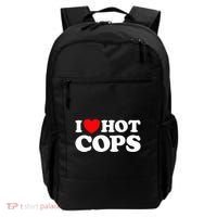 I Love Hot Cops Funny Police Officer Security Protect Job Backpack thumb 0