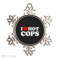 I Love Hot Cops Funny Police Officer Security Protect Job Ornament thumb 0