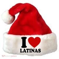 I Love Heart Latinas Santa Hat thumb 0