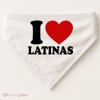 I Love Heart Latinas USA-Made Doggie Bandana thumb 0