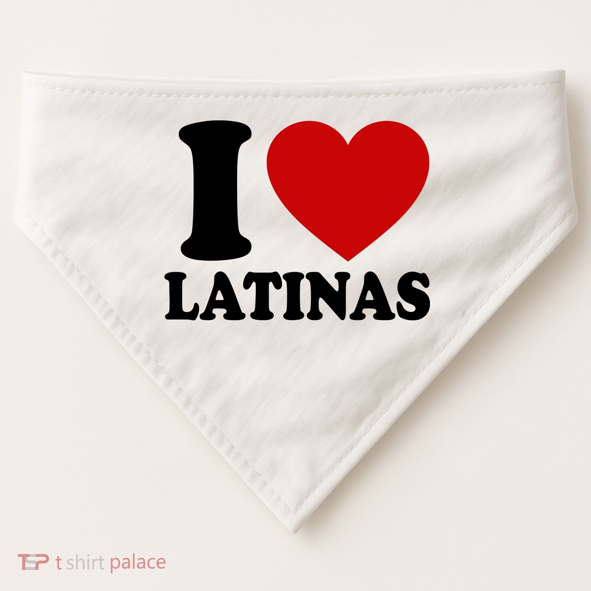 I Love Heart Latinas USA-Made Doggie Bandana