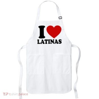 I Love Heart Latinas Apron