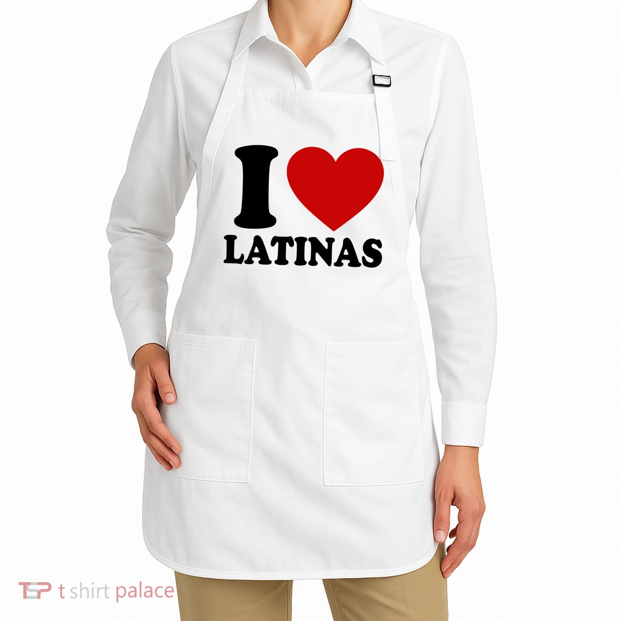 I Love Heart Latinas Apron