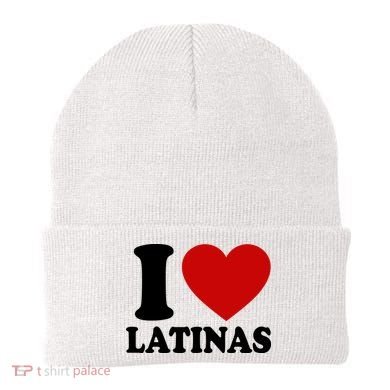 I Love Heart Latinas Beanie