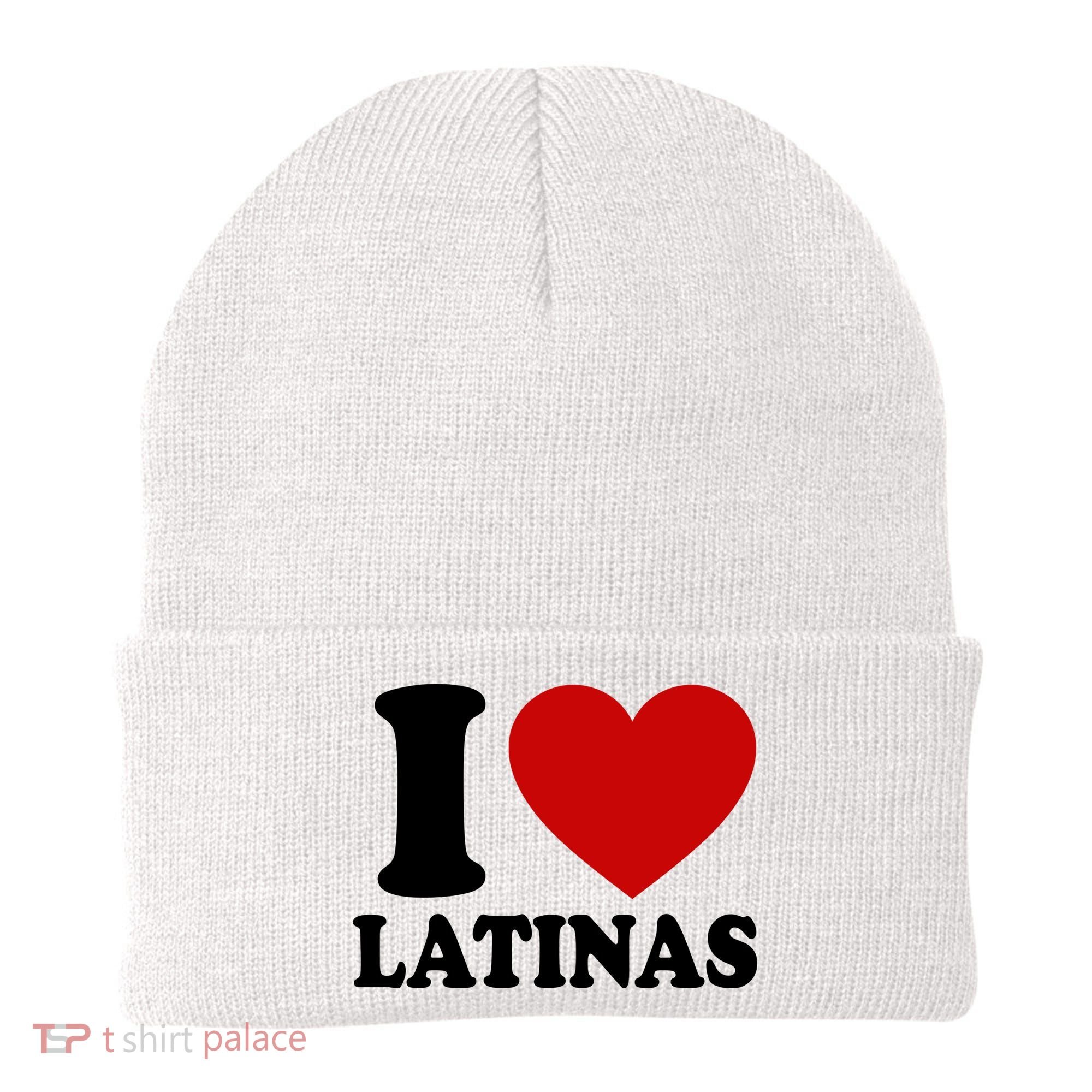 I Love Heart Latinas Beanie