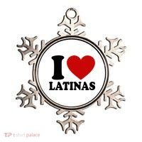 I Love Heart Latinas Ornament thumb 0