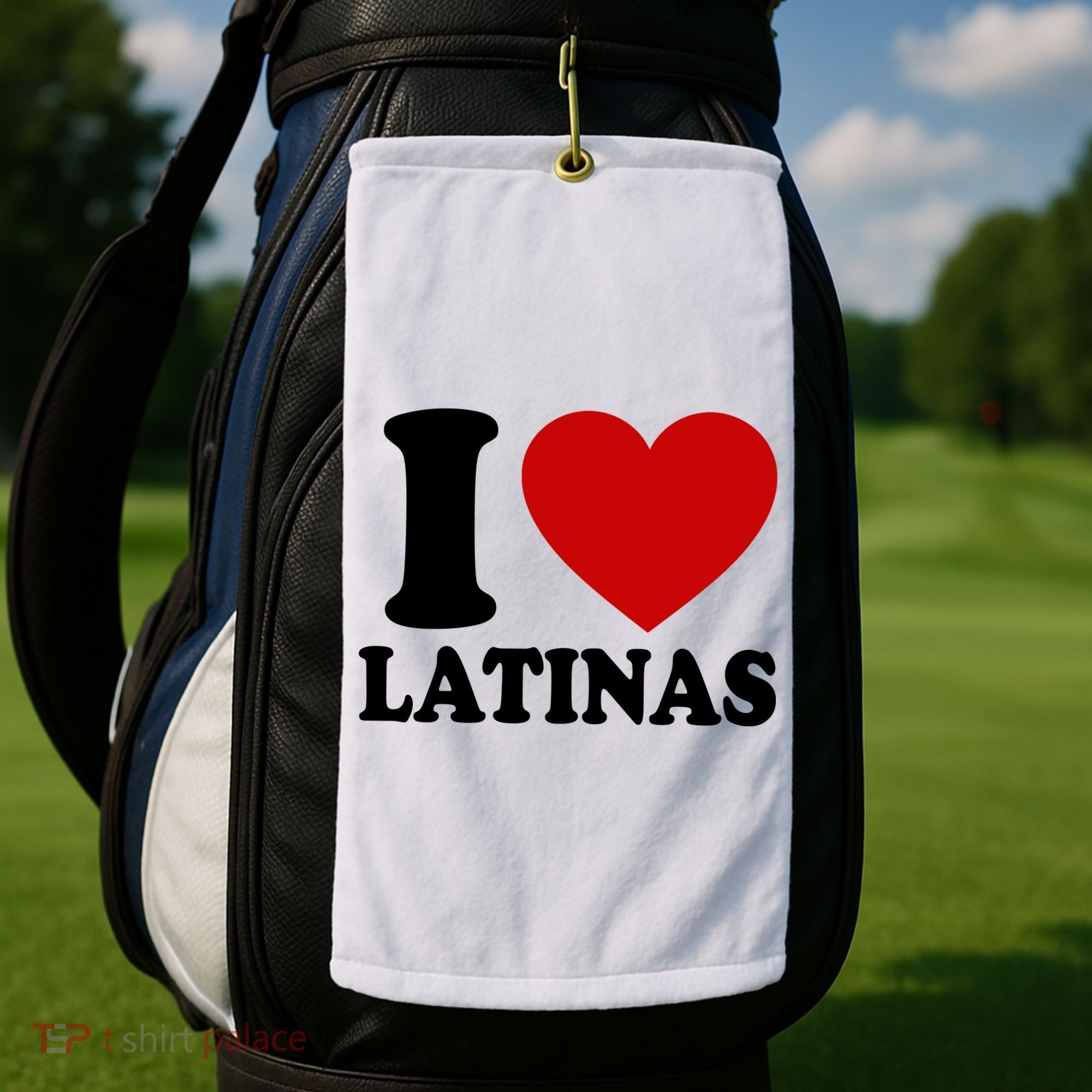 I Love Heart Latinas Golf Towel
