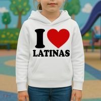 I Love Heart Latinas Kids Hoodie thumb 3