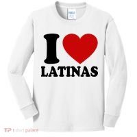 I Love Heart Latinas Kids Long Sleeve Shirt thumb 0