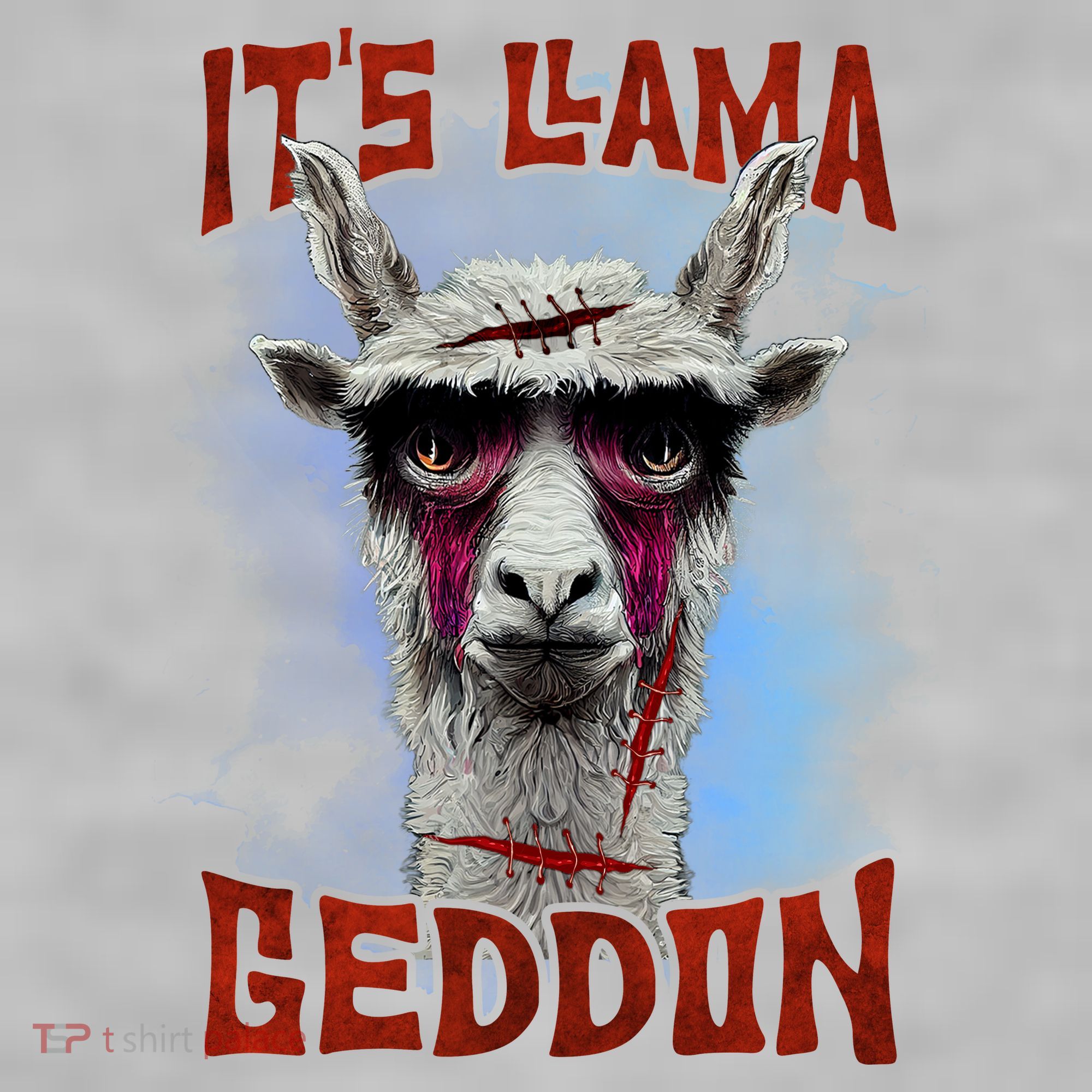 It's Llamageddon Halloween Llama Zombie Funny Spooky Costumes Graphic Plus Size Ladies PosiCharge Tri-Blend Wicking Tank