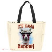 It's Llamageddon Halloween Llama Zombie Funny Spooky Costumes Graphic Plus Size Tote Bag thumb 0