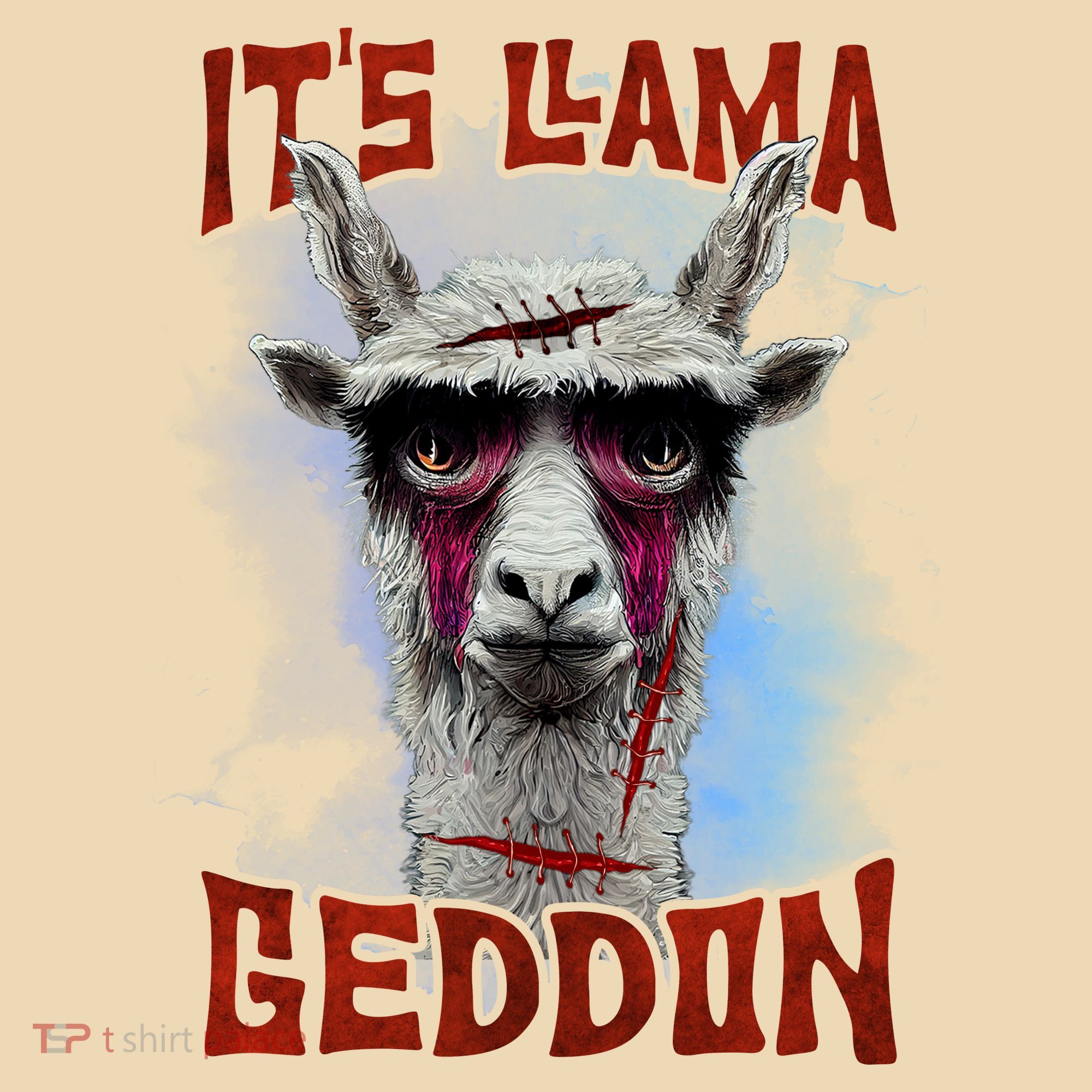 It's Llamageddon Halloween Llama Zombie Funny Spooky Costumes Graphic Plus Size Tote Bag