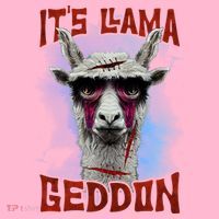 It's Llamageddon Halloween Llama Zombie Funny Spooky Costumes Graphic Plus Size Coaster thumb 2