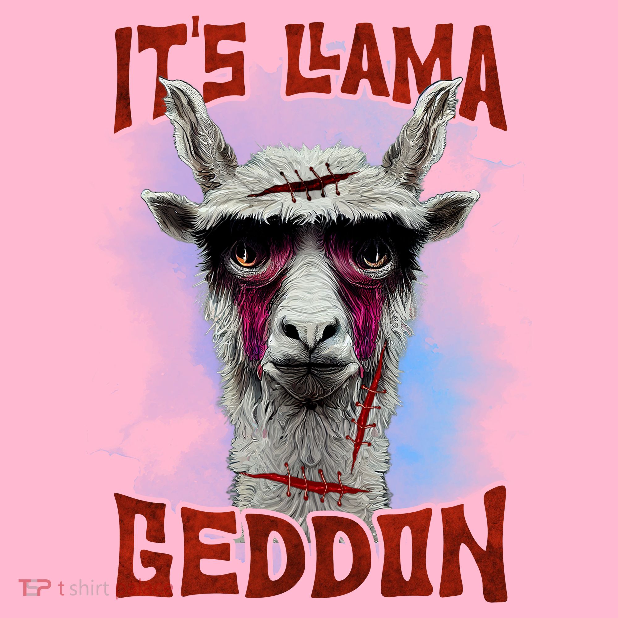 It's Llamageddon Halloween Llama Zombie Funny Spooky Costumes Graphic Plus Size Coaster