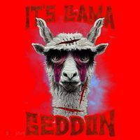 It's Llamageddon Halloween Llama Zombie Funny Spooky Costumes Graphic Plus Size Santa Hat thumb 1