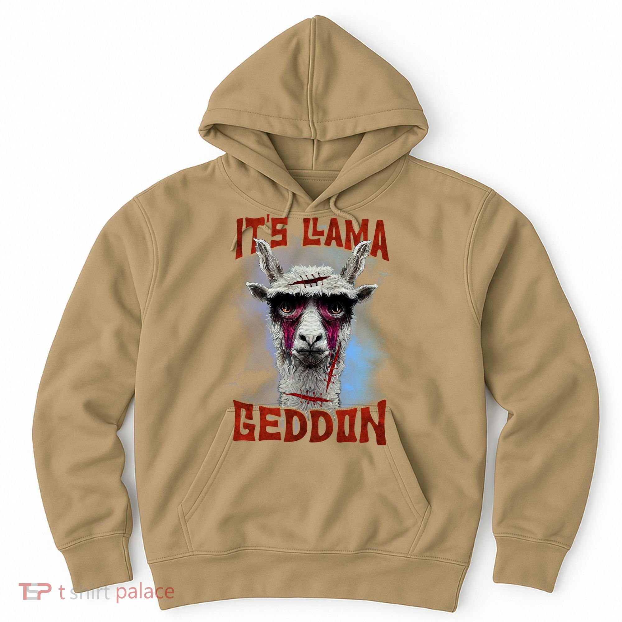 It's Llamageddon Halloween Llama Zombie Funny Spooky Costumes Graphic Plus Size Hoodie