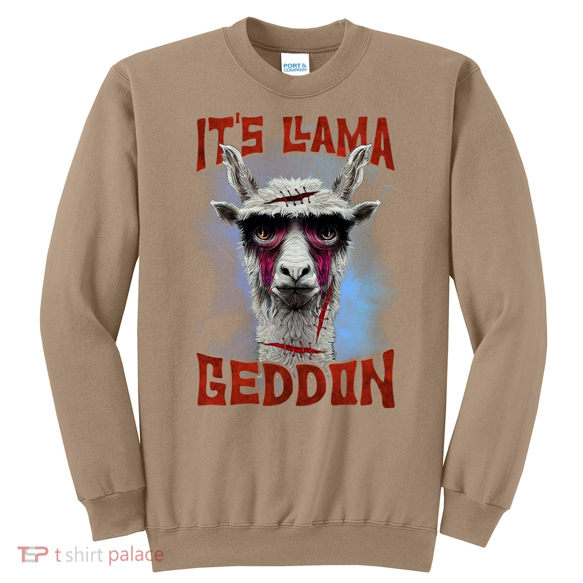 It's Llamageddon Halloween Llama Zombie Funny Spooky Costumes Graphic Plus Size Sweatshirt