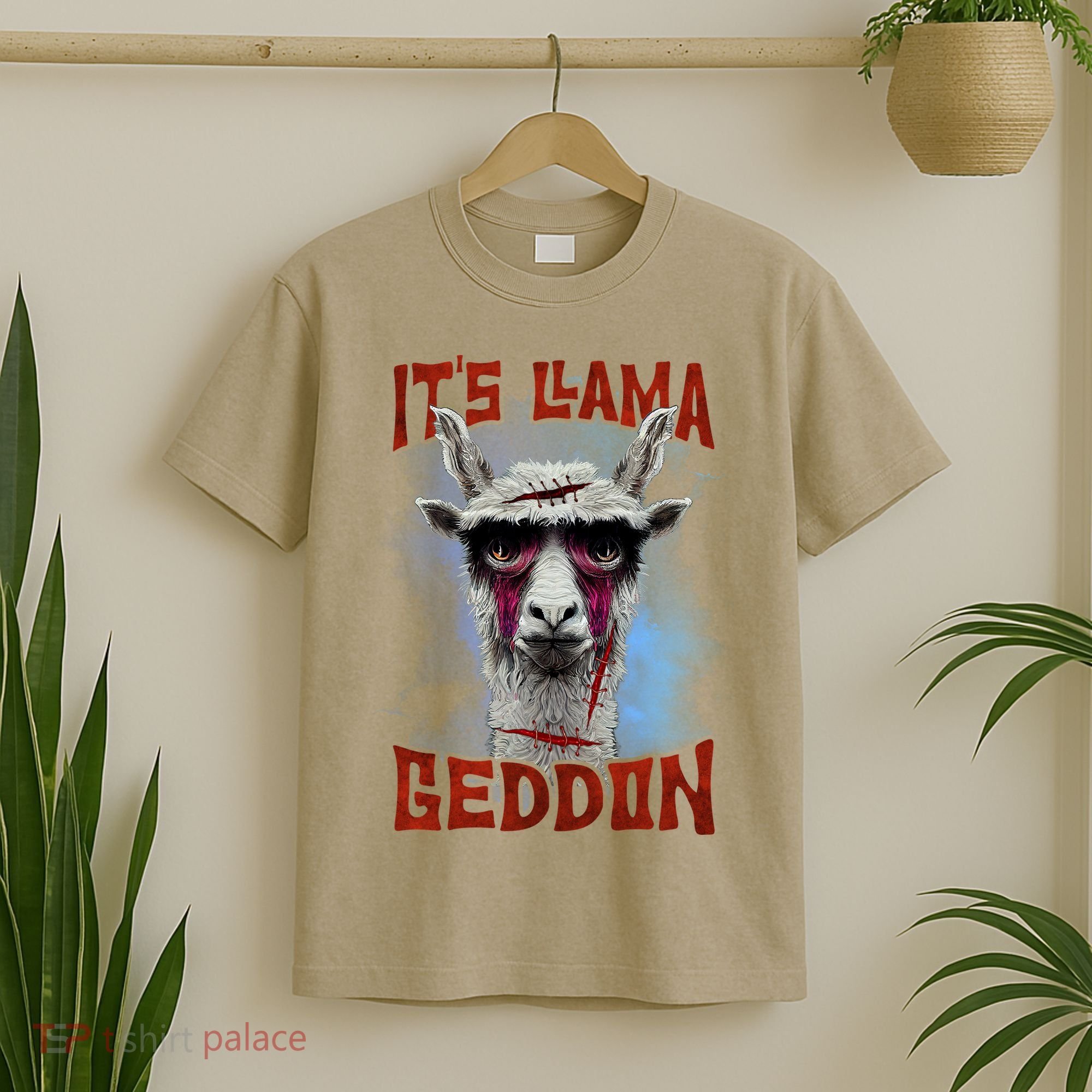It's Llamageddon Halloween Llama Zombie Funny Spooky Costumes Graphic Plus Size T-Shirt
