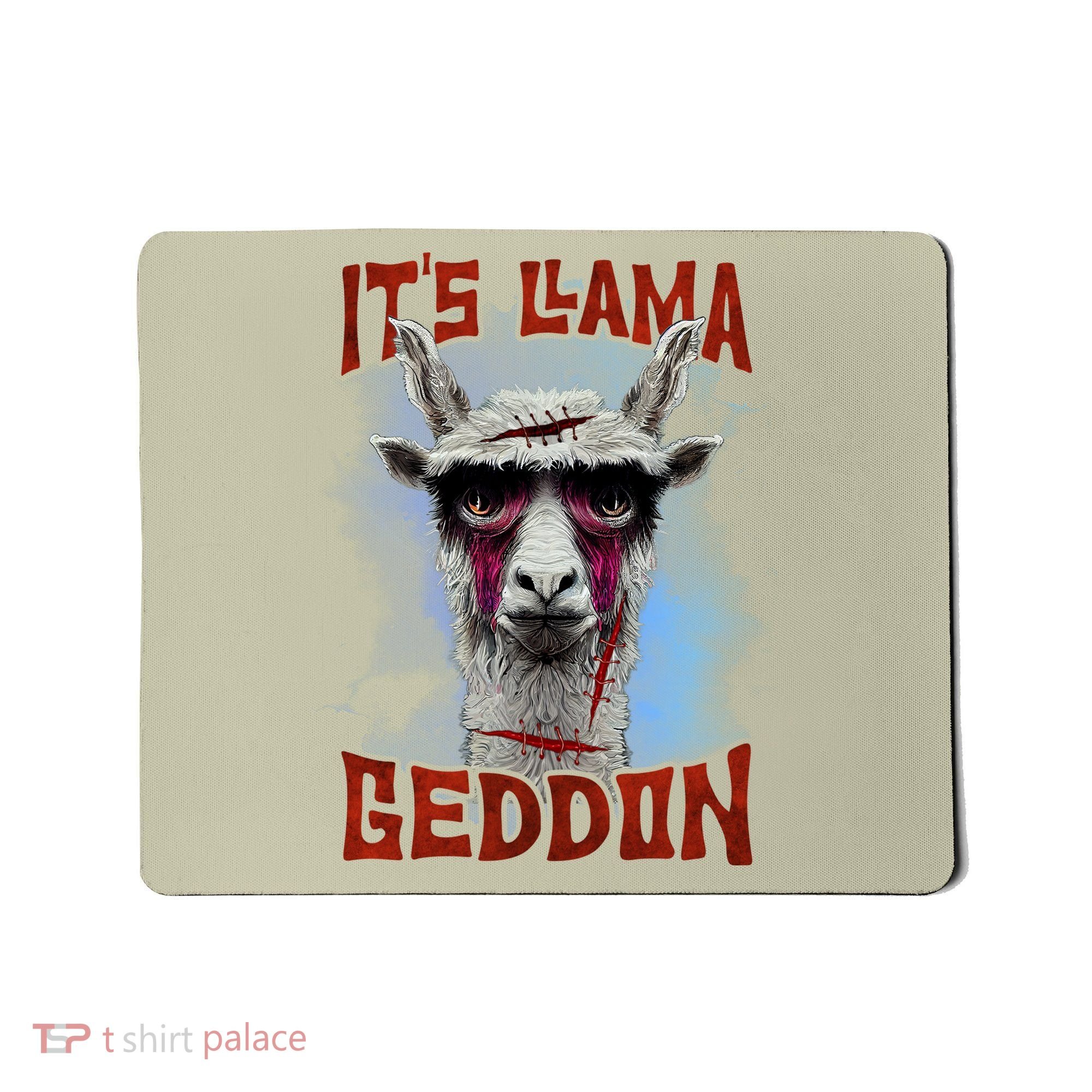 It's Llamageddon Halloween Llama Zombie Funny Spooky Costumes Graphic Plus Size Mousepad