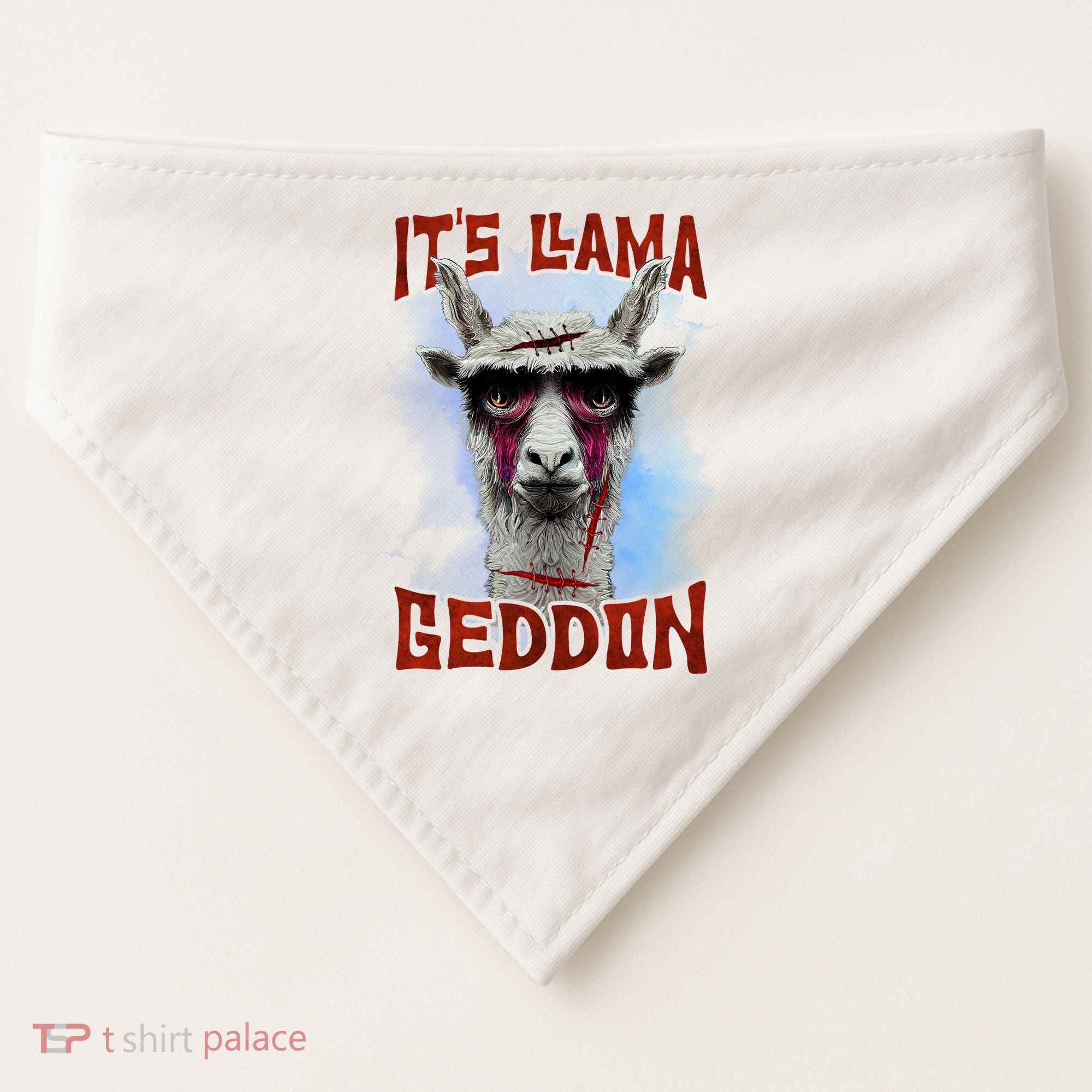 It's Llamageddon Halloween Llama Zombie Funny Spooky Costumes Graphic Plus Size USA-Made Doggie Bandana