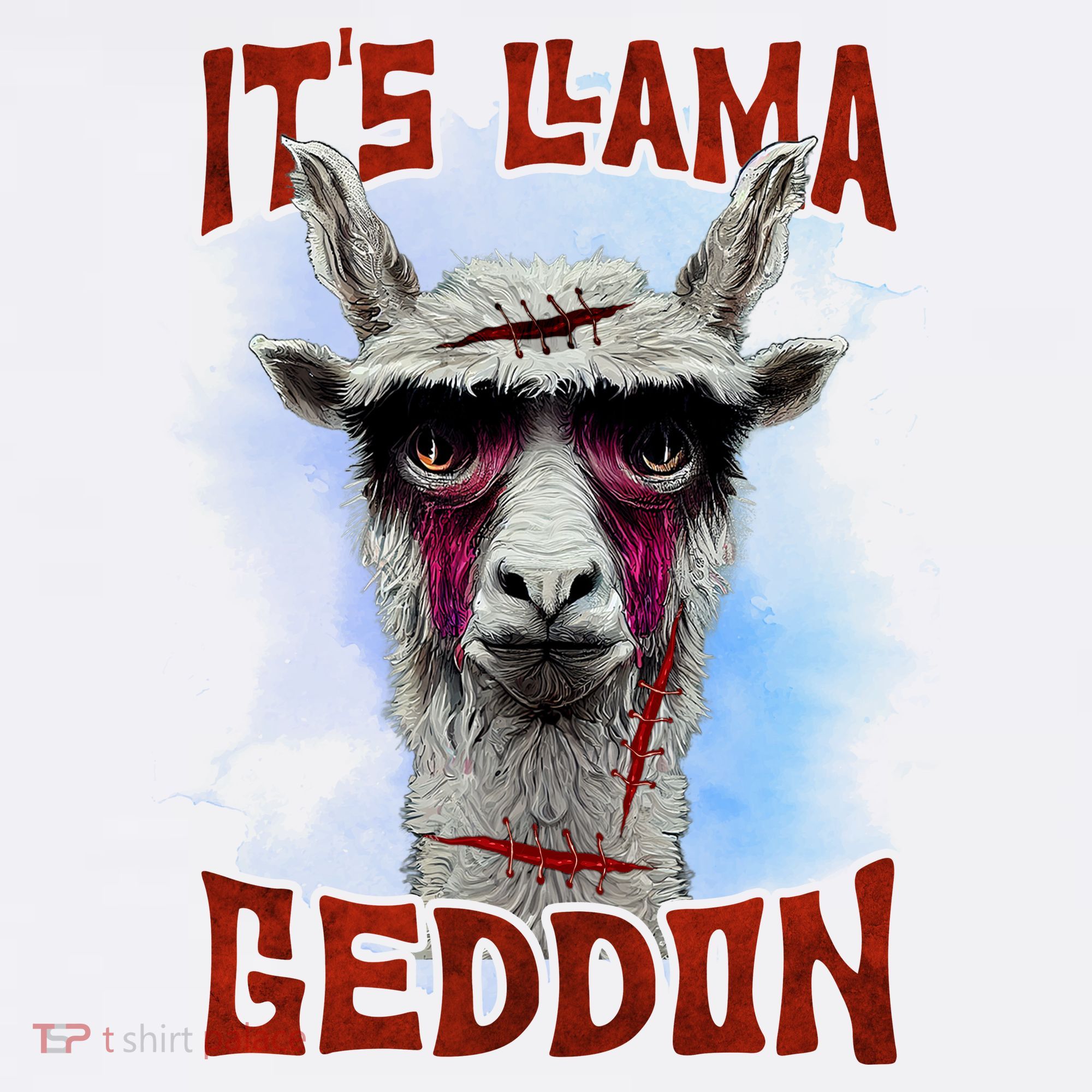 It's Llamageddon Halloween Llama Zombie Funny Spooky Costumes Graphic Plus Size Women's Tank Top