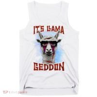 It's Llamageddon Halloween Llama Zombie Funny Spooky Costumes Graphic Plus Size Tank Top thumb 0