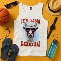 It's Llamageddon Halloween Llama Zombie Funny Spooky Costumes Graphic Plus Size Tank Top thumb 4