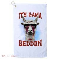It's Llamageddon Halloween Llama Zombie Funny Spooky Costumes Graphic Plus Size Golf Towel thumb 0