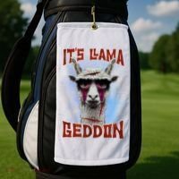 It's Llamageddon Halloween Llama Zombie Funny Spooky Costumes Graphic Plus Size Golf Towel thumb 2