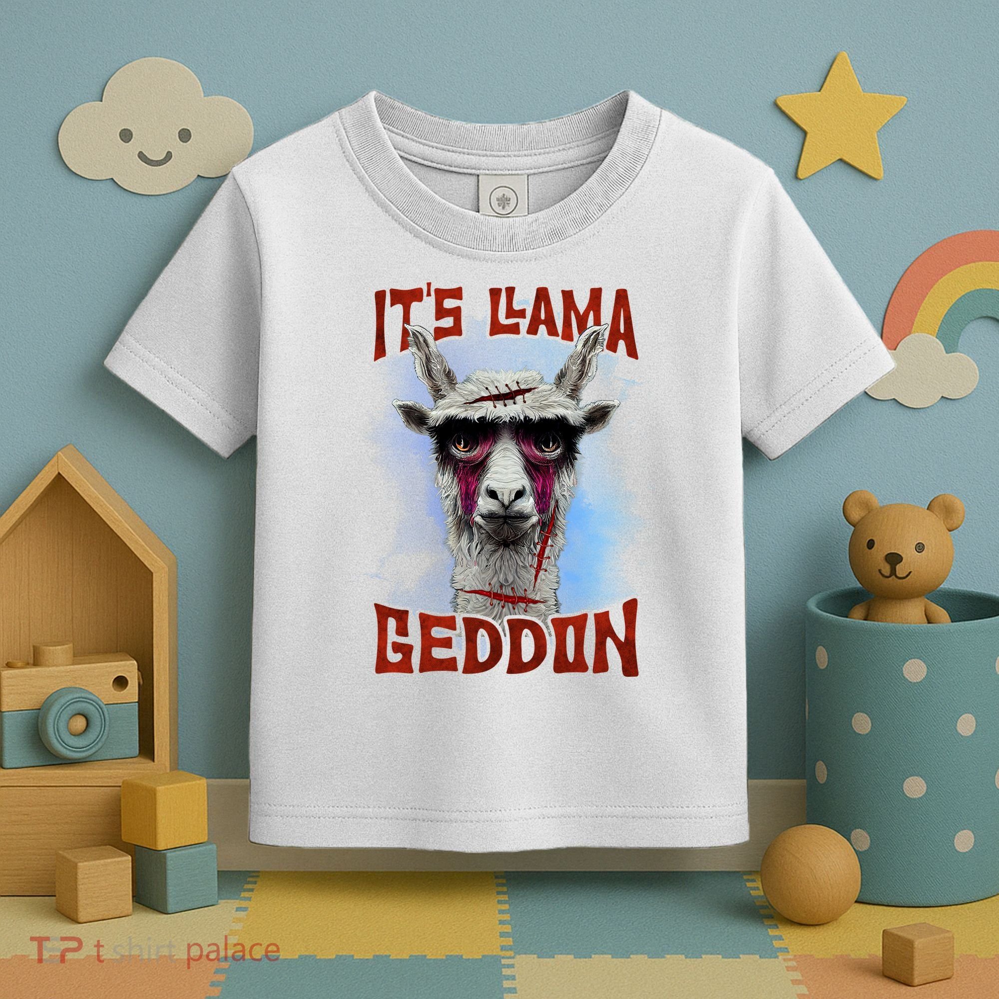 It's Llamageddon Halloween Llama Zombie Funny Spooky Costumes Graphic Plus Size Toddler T-Shirt