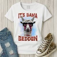 It's Llamageddon Halloween Llama Zombie Funny Spooky Costumes Graphic Plus Size Women's T-Shirt thumb 3