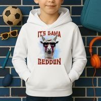 It's Llamageddon Halloween Llama Zombie Funny Spooky Costumes Graphic Plus Size Kids Hoodie thumb 2