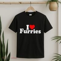 I Love Heart Furries Furry Fandom Cosplay Fursuit T-Shirt thumb 2