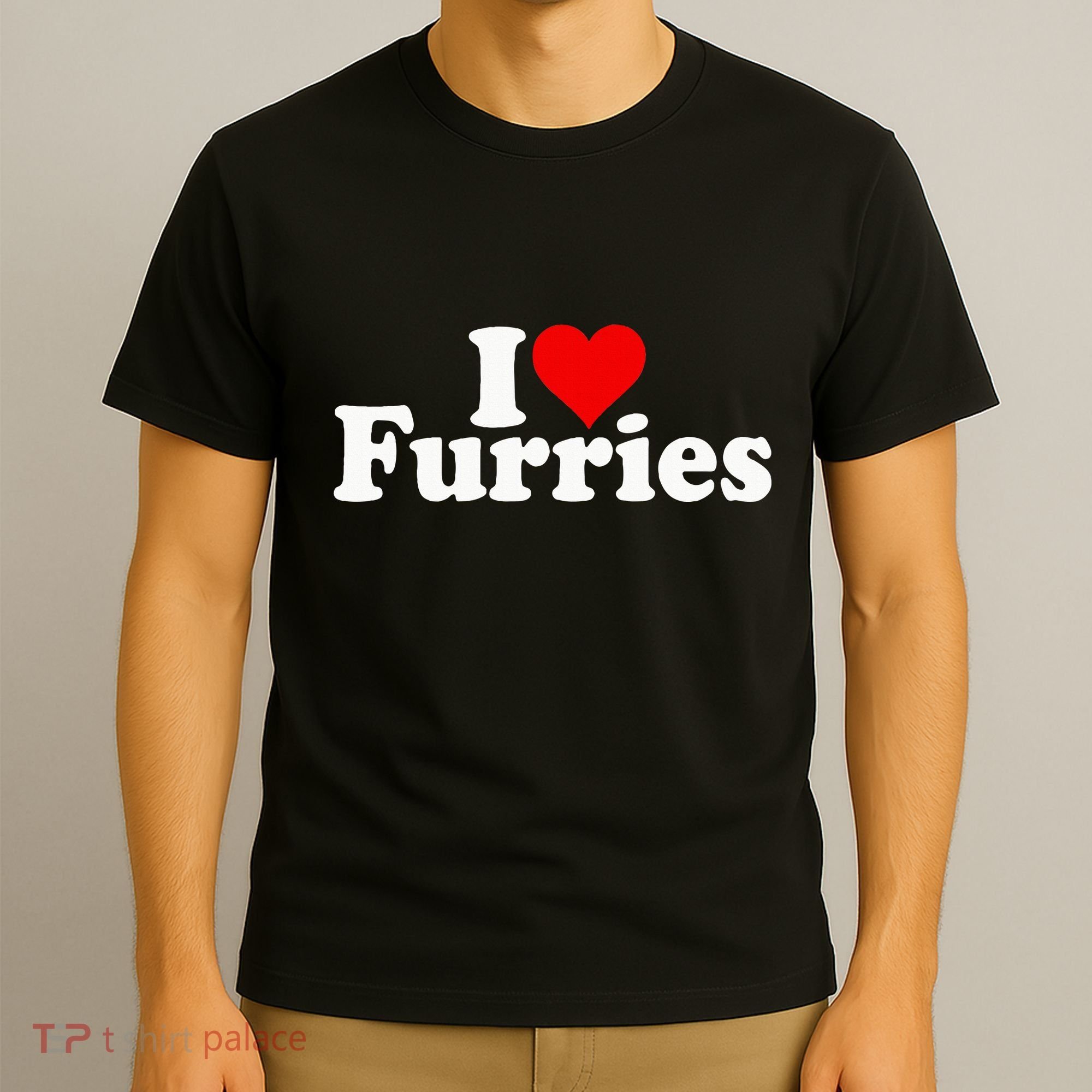 I Love Heart Furries Furry Fandom Cosplay Fursuit T-Shirt