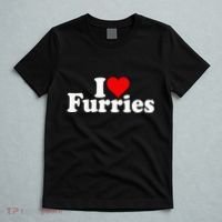 I Love Heart Furries Furry Fandom Cosplay Fursuit T-Shirt thumb 5