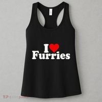 I Love Heart Furries Furry Fandom Cosplay Fursuit Women's Tank Top thumb 3