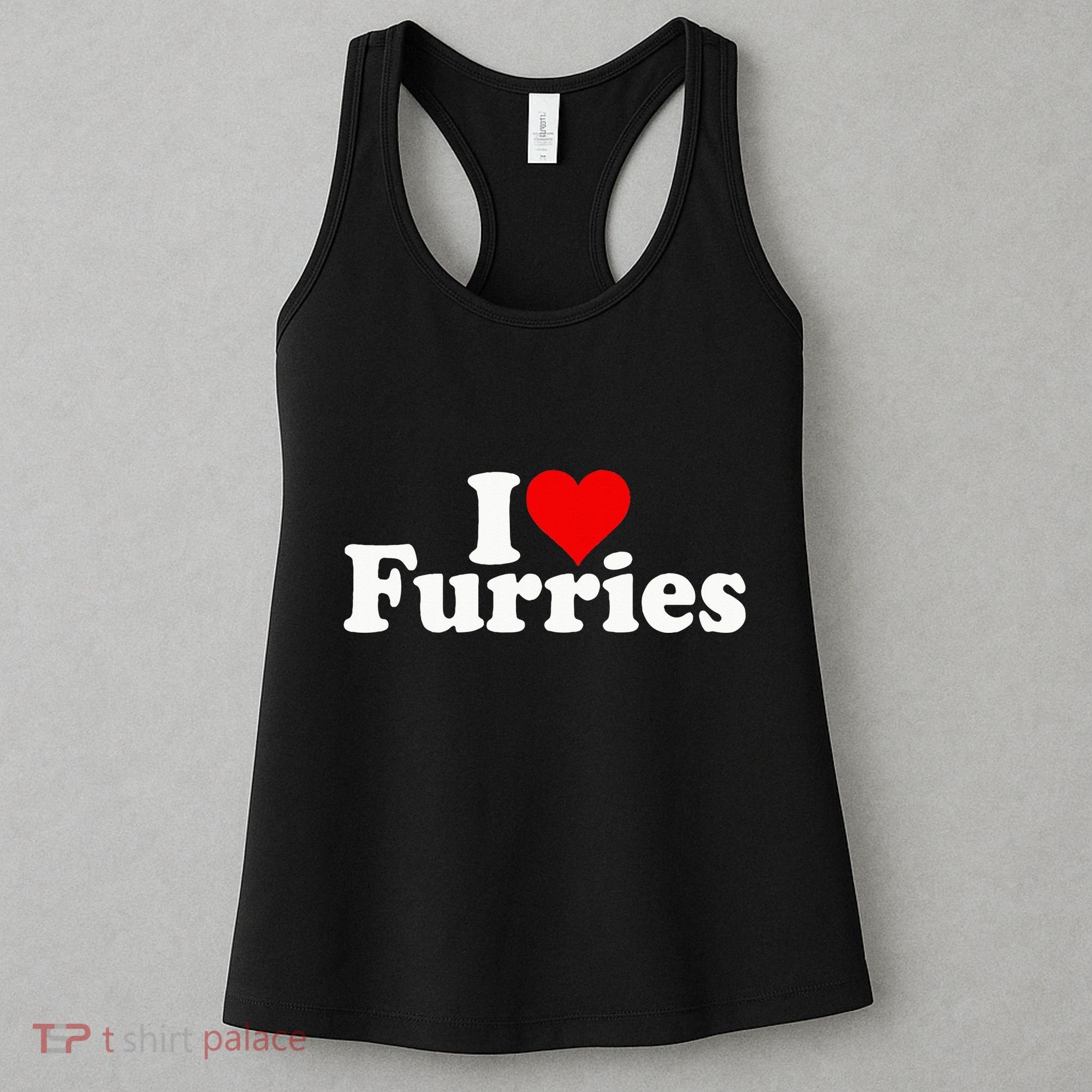 I Love Heart Furries Furry Fandom Cosplay Fursuit Women's Tank Top