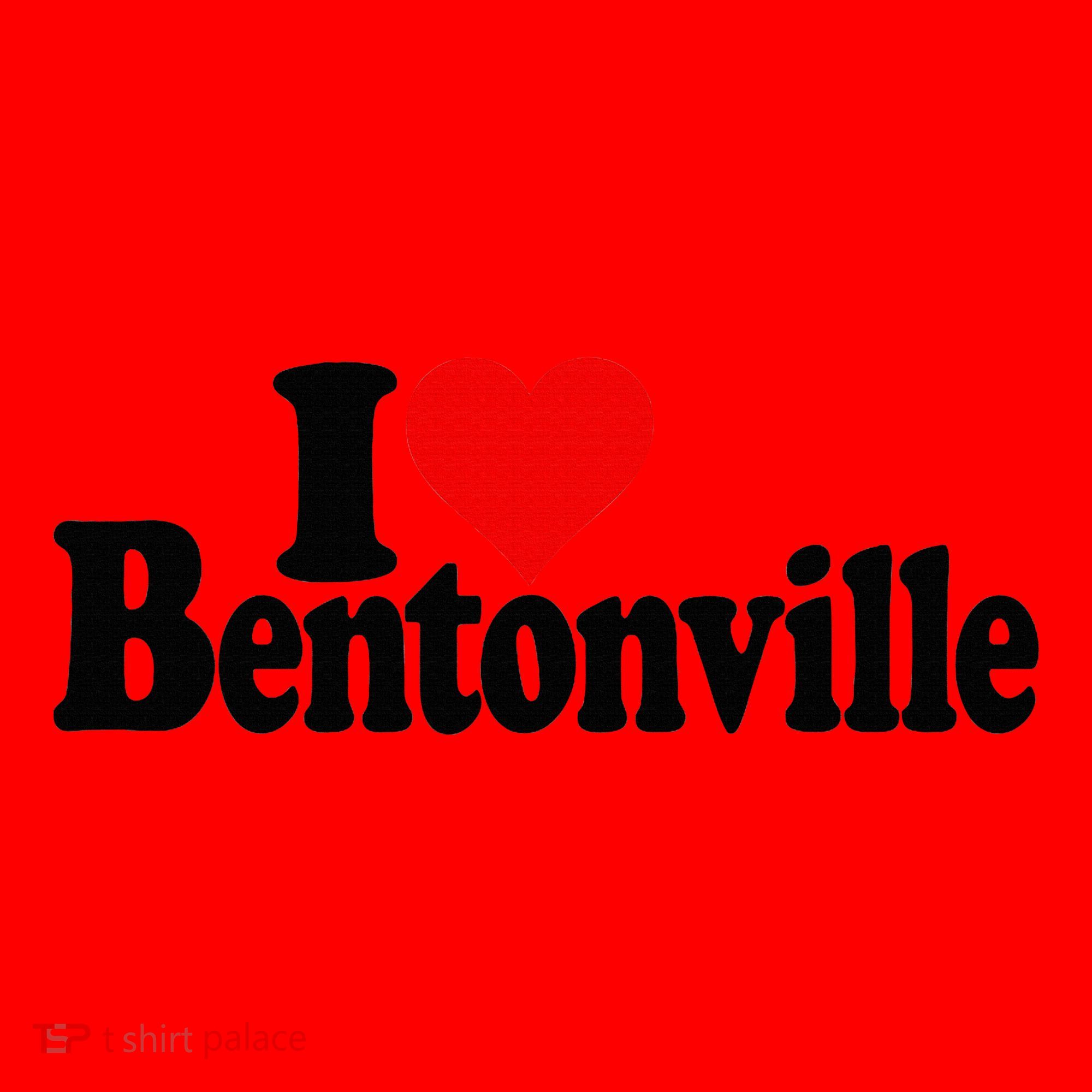 I Love Heart Bentonville Arkansas Santa Hat