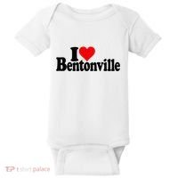 I Love Heart Bentonville Arkansas Baby Bodysuit thumb 0