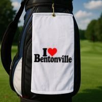I Love Heart Bentonville Arkansas Golf Towel thumb 2