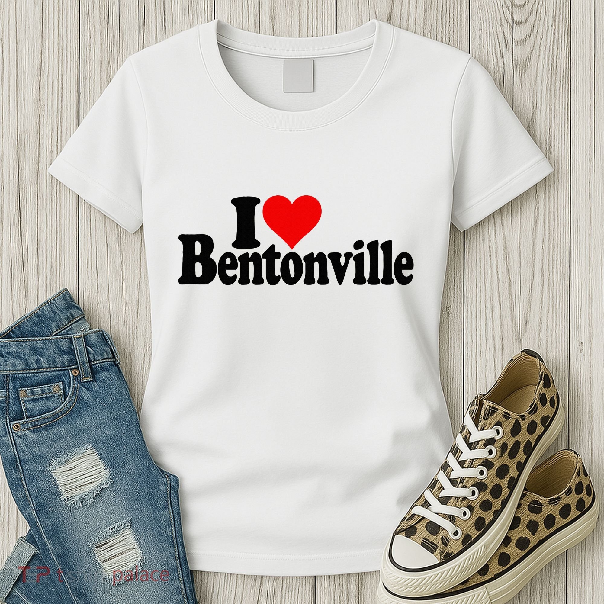I Love Heart Bentonville Arkansas Women's T-Shirt