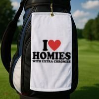I Love Homies With Extra Chromies Down Syndrome Golf Towel thumb 2