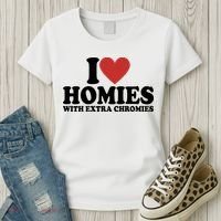 I Love Homies With Extra Chromies Down Syndrome Women's T-Shirt thumb 3
