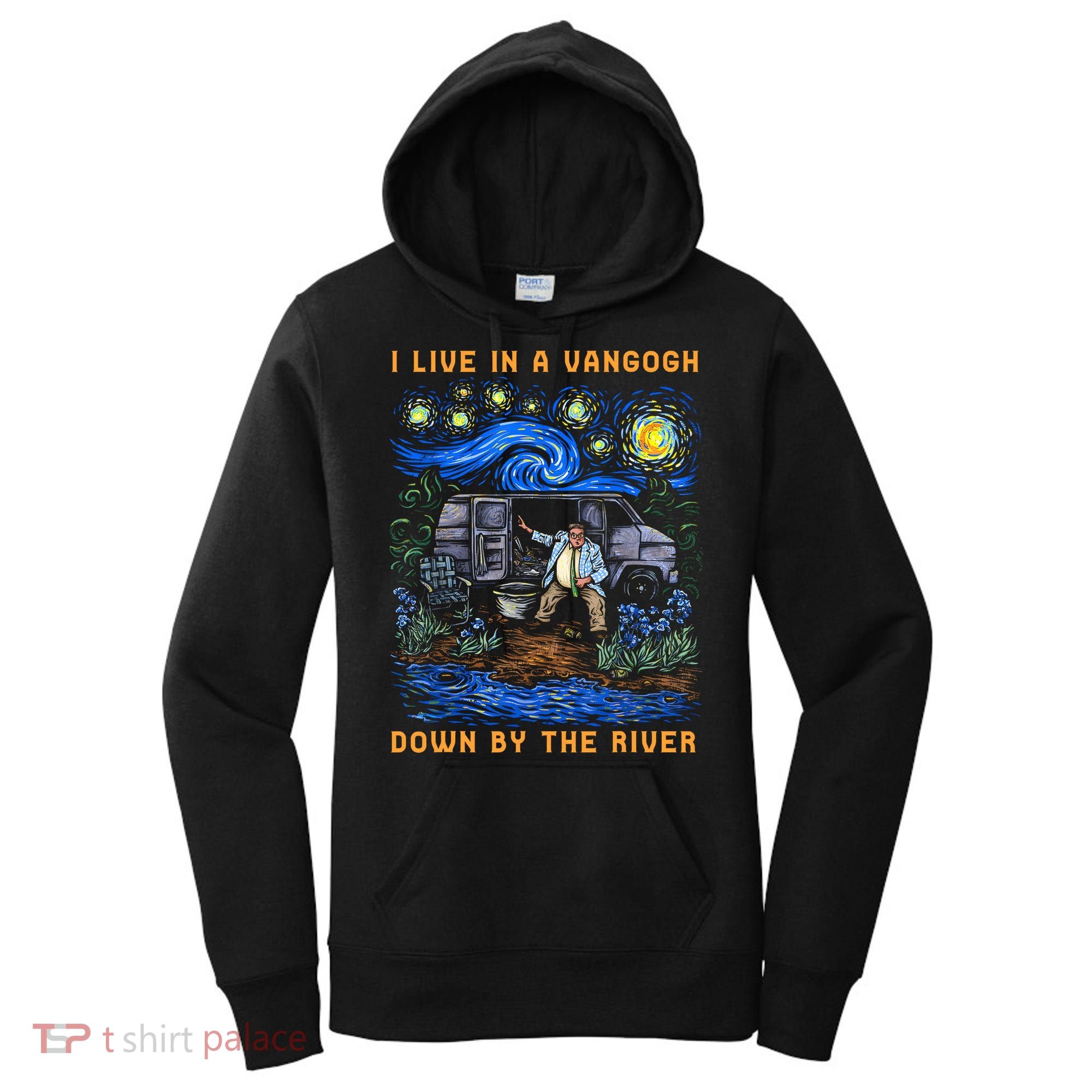 I Live In A Van Gogh Down By The River Women's Hoodie
