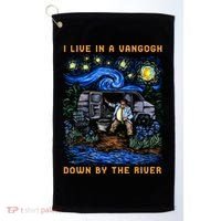 I Live In A Van Gogh Down By The River Golf Towel thumb 0