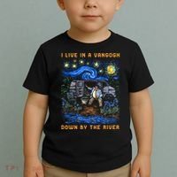 I Live In A Van Gogh Down By The River Toddler T-Shirt thumb 2