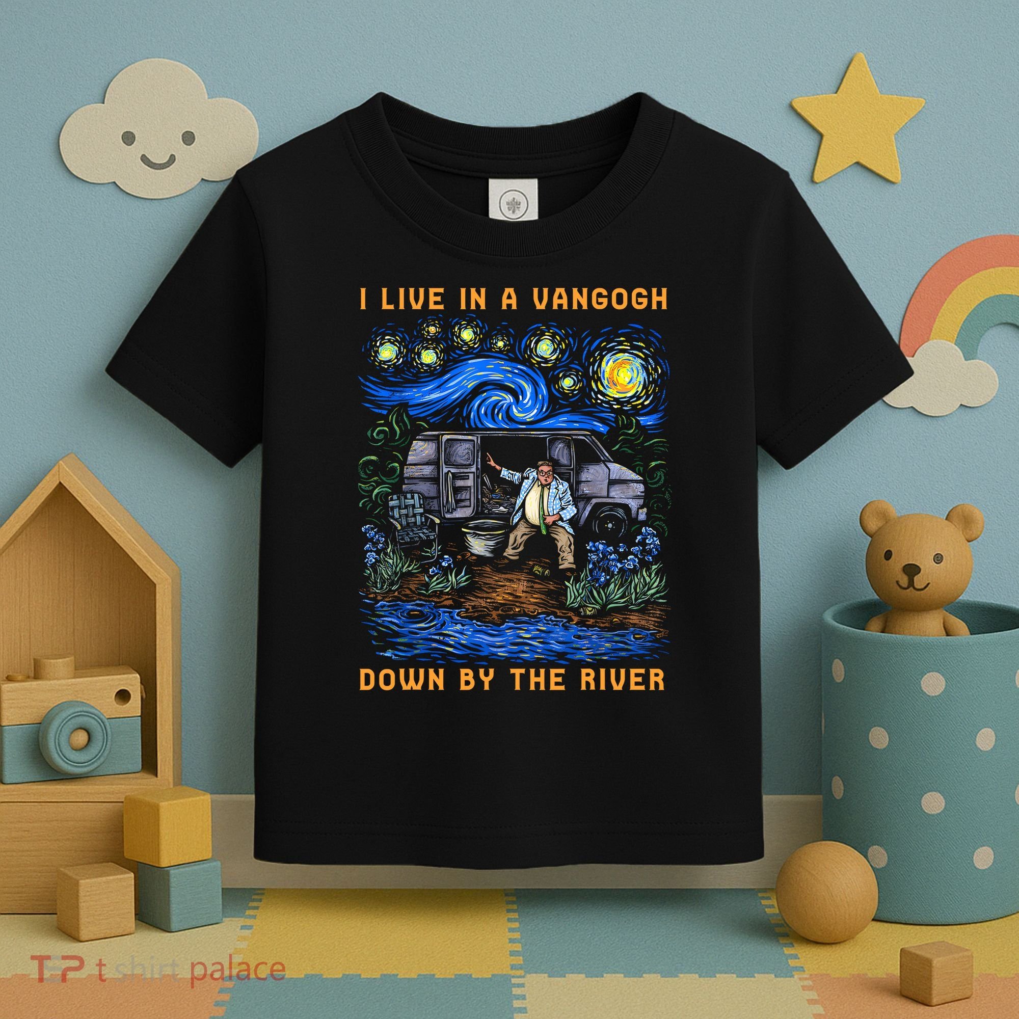 I Live In A Van Gogh Down By The River Toddler T-Shirt